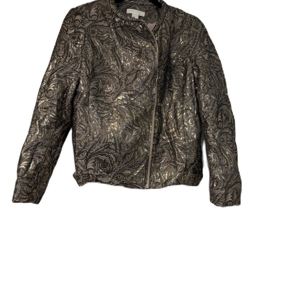 H&M Women’s Metallic Paisley Jacket Size 10